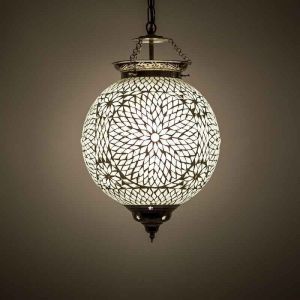 Suspension orientale transparente mosaïque, Aziza