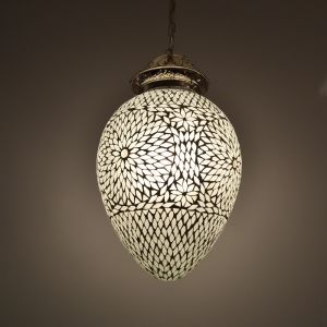 Suspension orientale blanche mosaïque, Isa