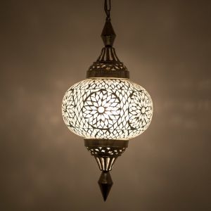 Suspension orientale transparente mosaïque, Aicha