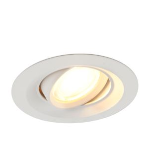 Spot encastré blanc en aluminium, Tycho