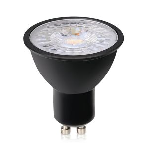Ampoule LED GU10 gradable Antonie, noir, 5W, 4000K