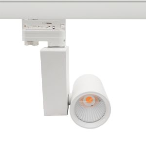 Spot blanc triphasé Deena, 38W, 3000K, Pro