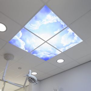 Impression photo de nuages - lot de 3 plaques acryliques avec impression, pour panneaux LED 60x60 cm