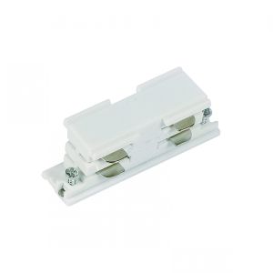 Connecteur interne en forme de I pour éclairage sur rail triphasé, blanc, Pro