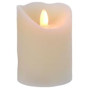 Bougie scintillante LED 17 cm, crème