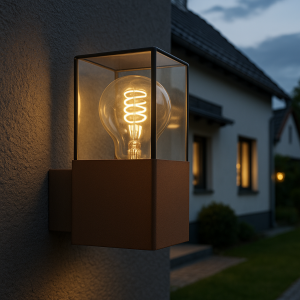 Luminaire extérieur couleur rouille moderne, Sanel, IP44