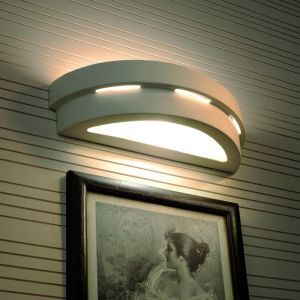 Applique up and down en verre blanche, Lidwina