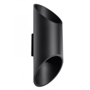 Applique up and down en aluminium noire, Haidar