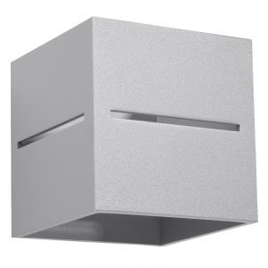 Applique up and down en aluminium grise, Jacky