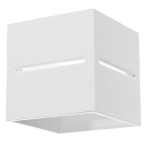 Applique up and down en aluminium blanche, Jacky