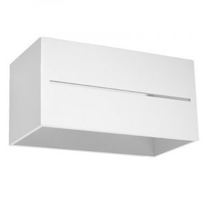 Applique up and down en aluminium blanche, Jacky