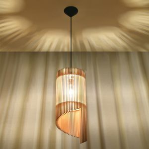 Suspension en bois marronne, Guiseppe