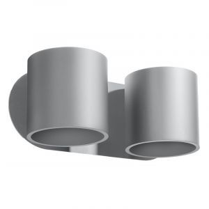 Applique up and down en aluminium grise, Amely
