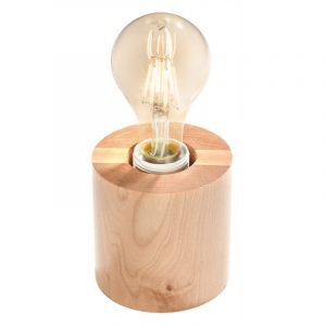 Lampe de table en bois marronne, Anela