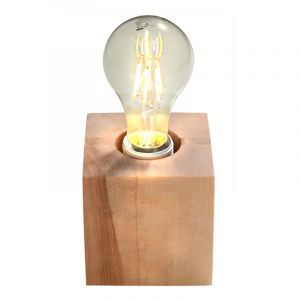 Lampe de table en bois marronne, Anniko