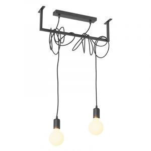 Suspension en acier noire, Lauraine