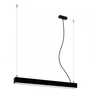 Suspension en aluminium noire, Mascha, 22W, 3000K LED