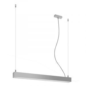 Suspension en aluminium grise, Mascha, 22W, 3000K LED