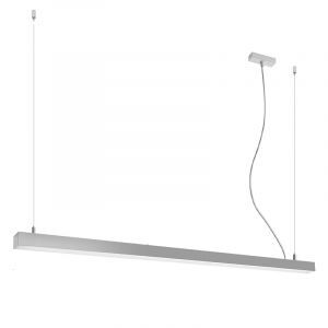 Suspension en aluminium grise, Mascha, 48W, 3000K LED