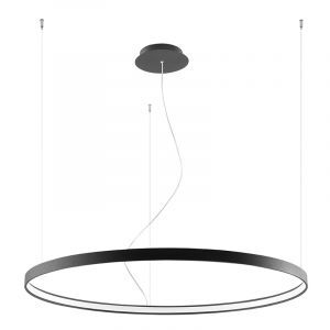Suspension en aluminium noire, Ringo, 70W, 3000K LED
