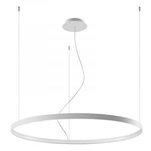 Suspension en aluminium blanche, Ringo, 70W, 3000K LED