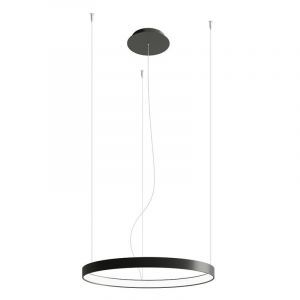 Suspension en aluminium noire, Ringo, 30W, 3000K LED