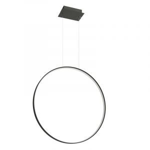 Suspension en aluminium noire, Ringo, 50W, 3000K LED