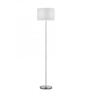 Lampadaire en métal nickel, Ledbury, avec interrupteur