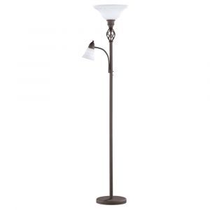 Lampadaire classique couleur rouille, Eleonora, avec interrupteur