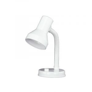 Lampe de bureau en plastique blanche, Lagos, avec interrupteur
