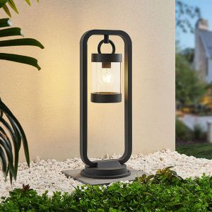 Lampadaire extérieur avec capteur crépusculaire moderne anthracite, Sambesi, IP44