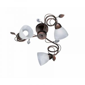 Lampe plafond classique couleur rouille, Astrid