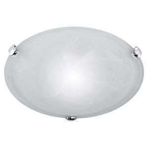 Lampe plafond en verre nickel, Filia