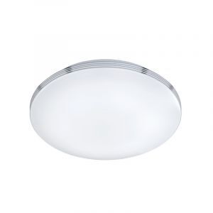 Plafonnier salle de bain en plastique chromé, Brunella, 24W, 3000K LED, IP44