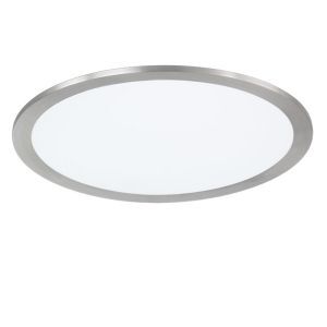 Lampe plafond moderne nickel, Badria, 15W, 3000K LED