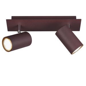 Spot plafond moderne couleur rouille, Kaso