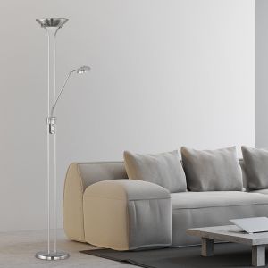 Lampadaire moderne noir, Aiden, 20W, 3000K LED, avec interrupteur