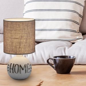 Lampe de table en céramique blanche, Mosh, avec interrupteur