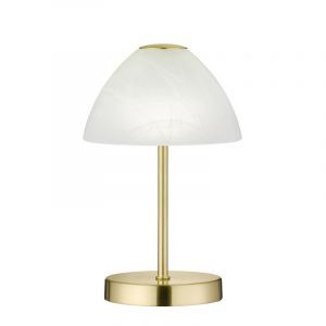 Lampe de table moderne nickel, Aaron, 2,5W, 3000K LED, avec interrupteur