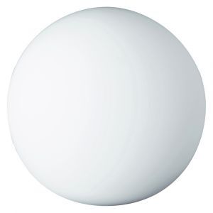 Lampe de table en verre blanche, Lexie, avec interrupteur