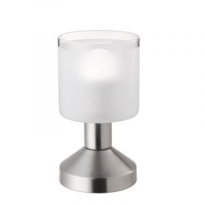 Lampe de table moderne nickel, Vilou, avec interrupteur