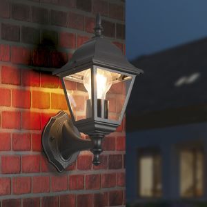 Luminaire extérieur classique noir, Lavina, IP44