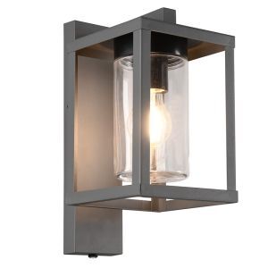 Applique extérieur avec capteur crépusculaire moderne anthracite, Reini, IP44