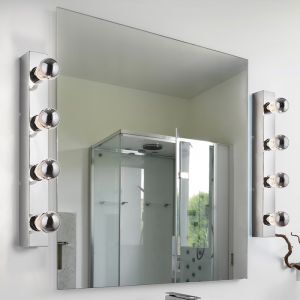 Applique salle de bain moderne chromée, Rinaldo, IP44