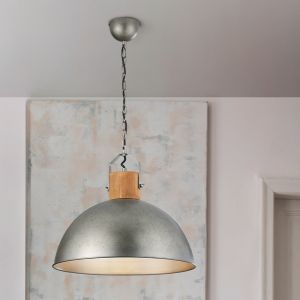 Suspension demi-sphère vintage nickel, Amarey