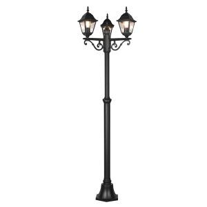 Candélabre extérieur classique noir, Lavina, IP44
