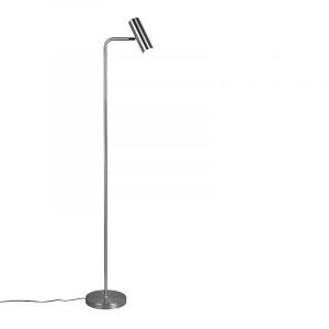 Lampadaire moderne nickel, Kaso, avec interrupteur