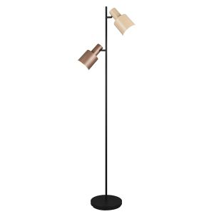 Lampadaire en métal multicolore, Amila, avec interrupteur