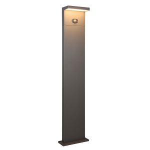 Lampadaire extérieur solaire moderne anthracite, Nesrin, 5W, white switch LED, IP65