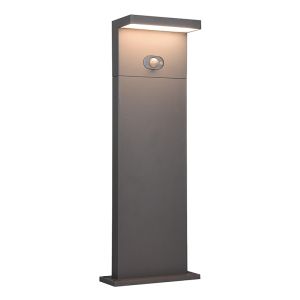 Lampadaire extérieur solaire moderne anthracite, Nesrin, 5W, white switch LED, IP65
